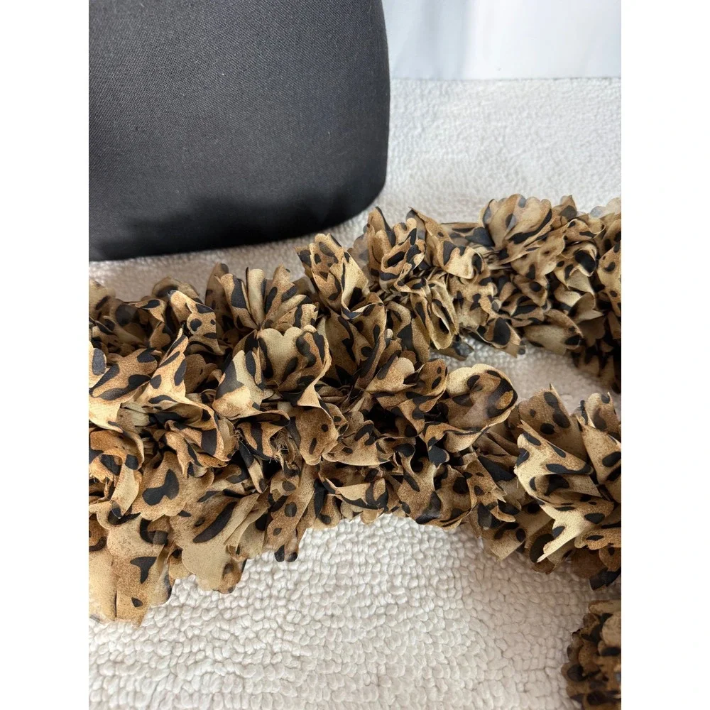 Chic‎ Ruffle Leopard Print Scarf Shawl Wrap